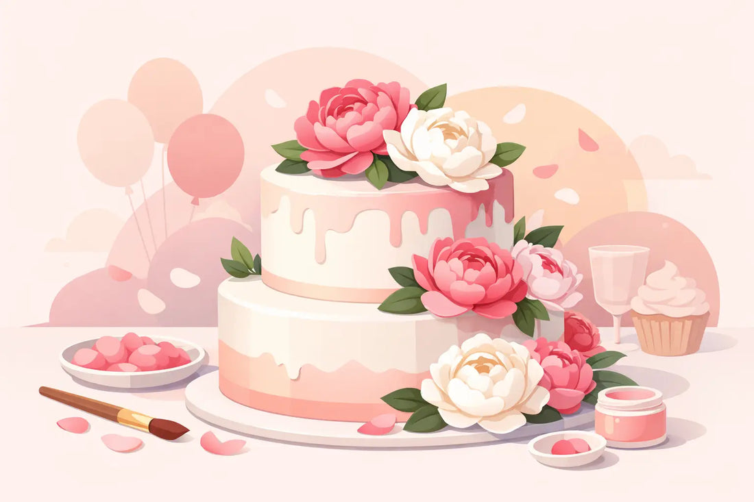 Edible Peony Cake Decorations for Any Party