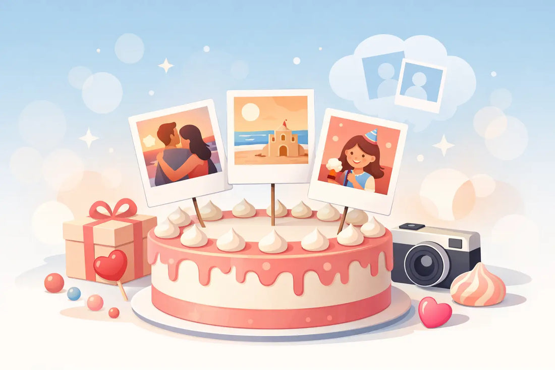 Edible Polaroid Cake Toppers for Sweet Memories