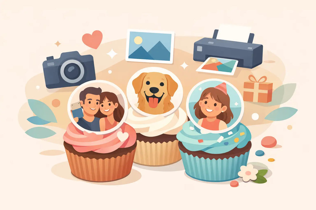 Edible Photo Cupcake Toppers That Feel Personal