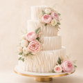 Edible Wafer Paper Ruffle Strips for Cake Decorating: Wedding Cake Texture, White Cake Decor Supplies