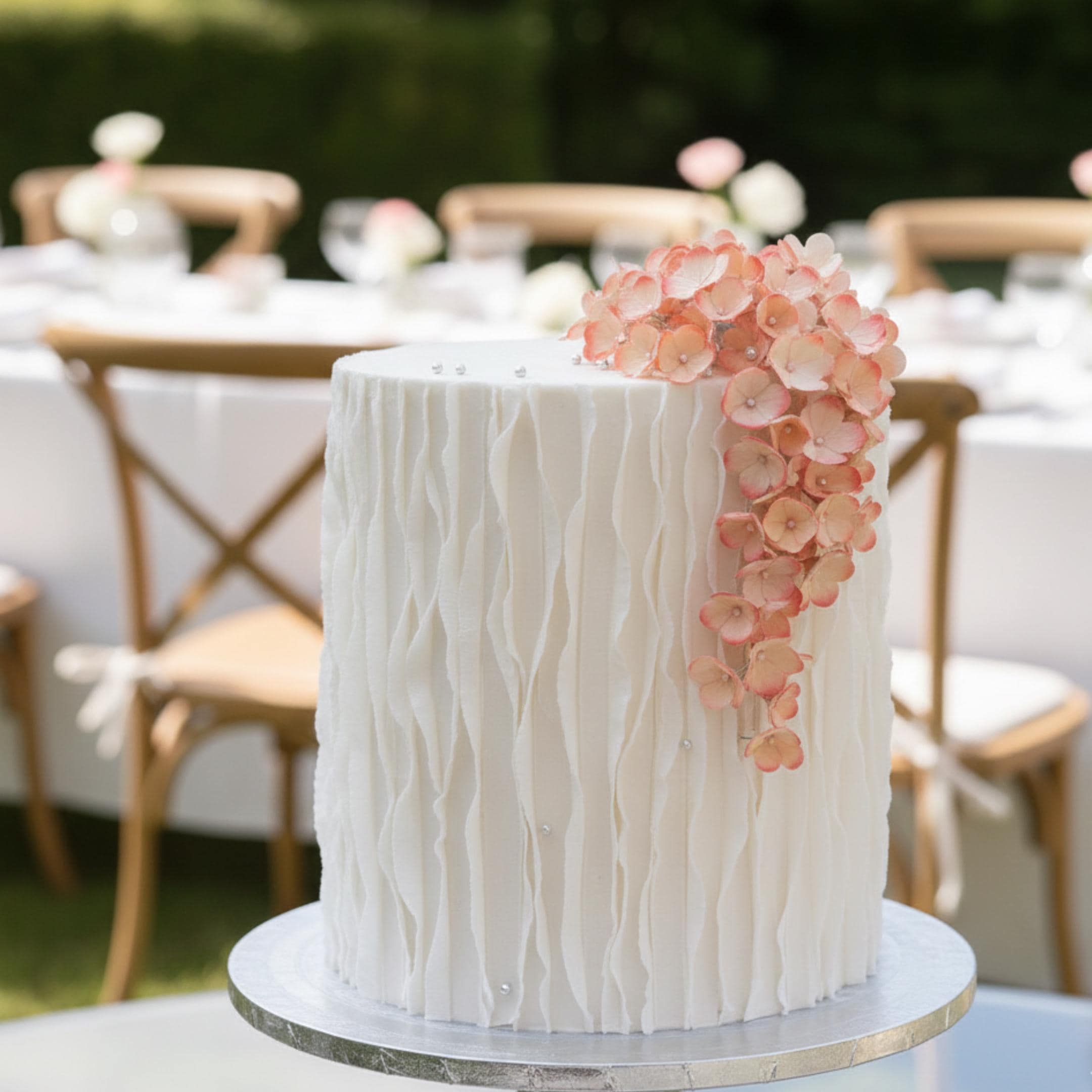 Pre Cut Wafer Paper Ruffle Strips Edible Cake Ruffles Wedding Birthday Cakes Pre cut wafer paper ruffle strips, 21 cm by 2 cm, edible cake decoration.