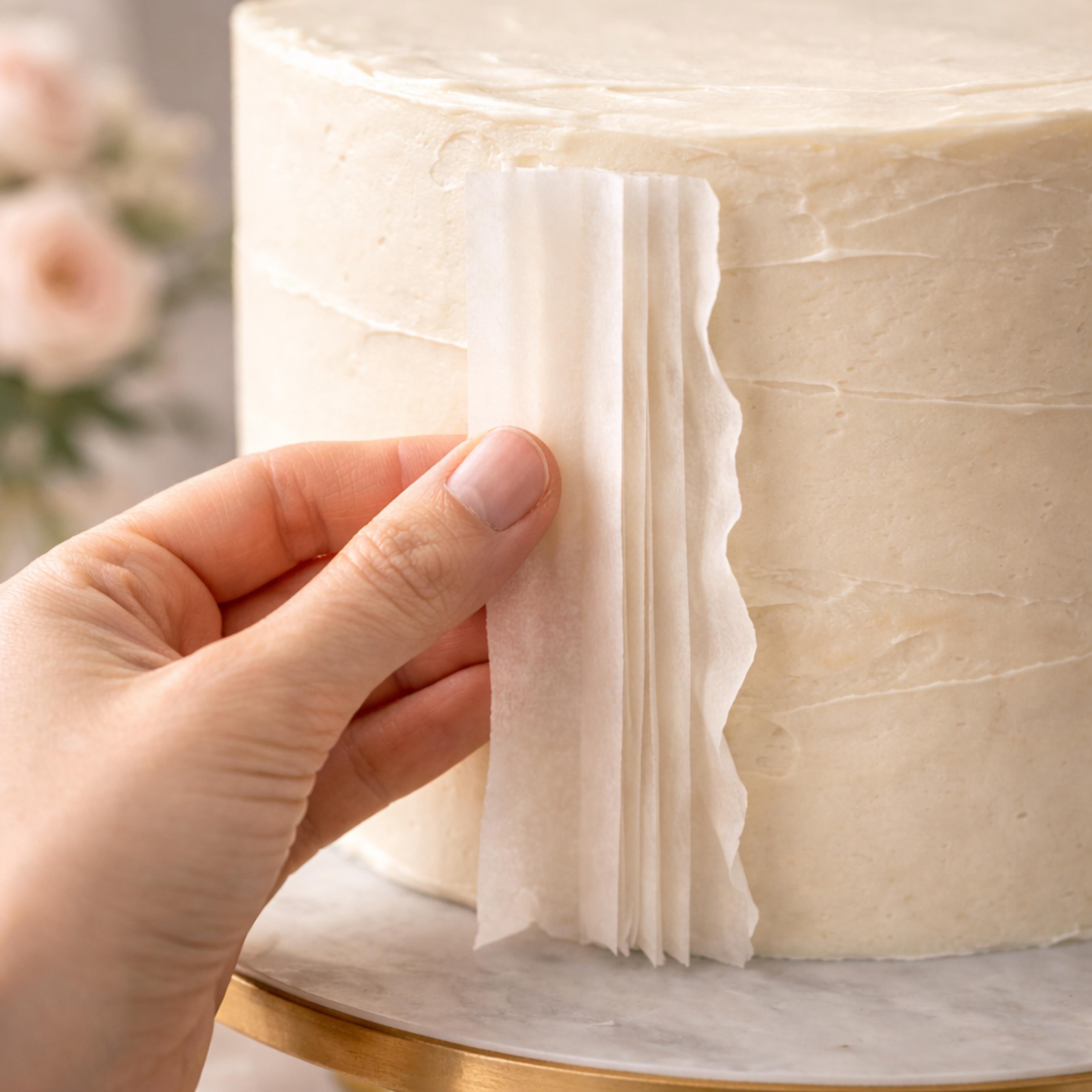 Luxury Pre Cut Wafer Paper Ruffle Strips Modern Wedding Cake Texture Decor Edible Vertical Cake Ruffles
