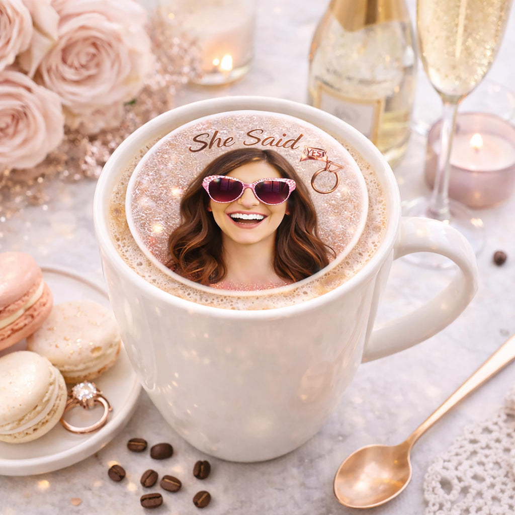 BACHELORETTE Photo Edible Drink Toppers: Custom Wafer Paper Circles, Floating Cocktail COFFEE DECORATIONS