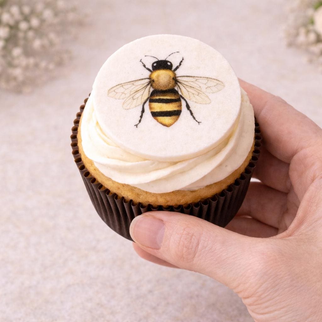 Edible Insect Cupcake Toppers – Set of 12 Wafer Paper or Icing Sheet Butterflies Bees Dragonflies Ladybugs Garden Party Decor