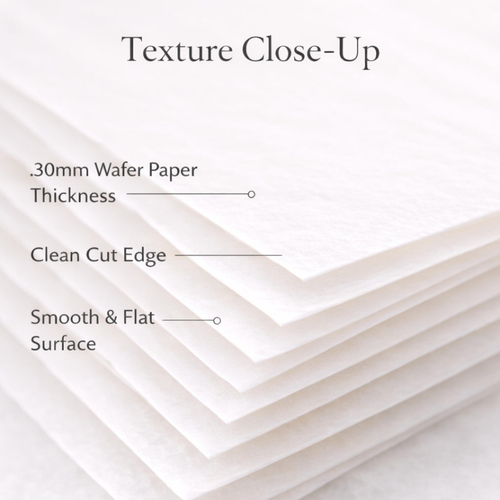 Luxury Pre Cut Wafer Paper Ruffle Strips Modern Wedding Cake Texture Decor Edible Vertical Cake Ruffles