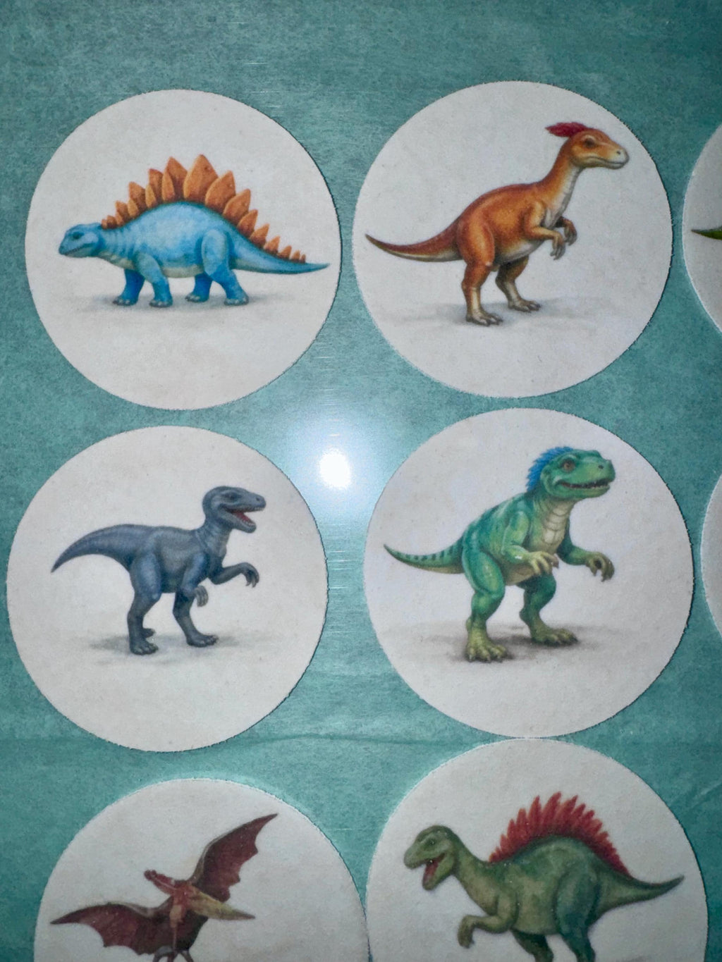 2 Inch DINOSAUR CUPCAKE TOPPERS Birthday Party Decor, Set of 12