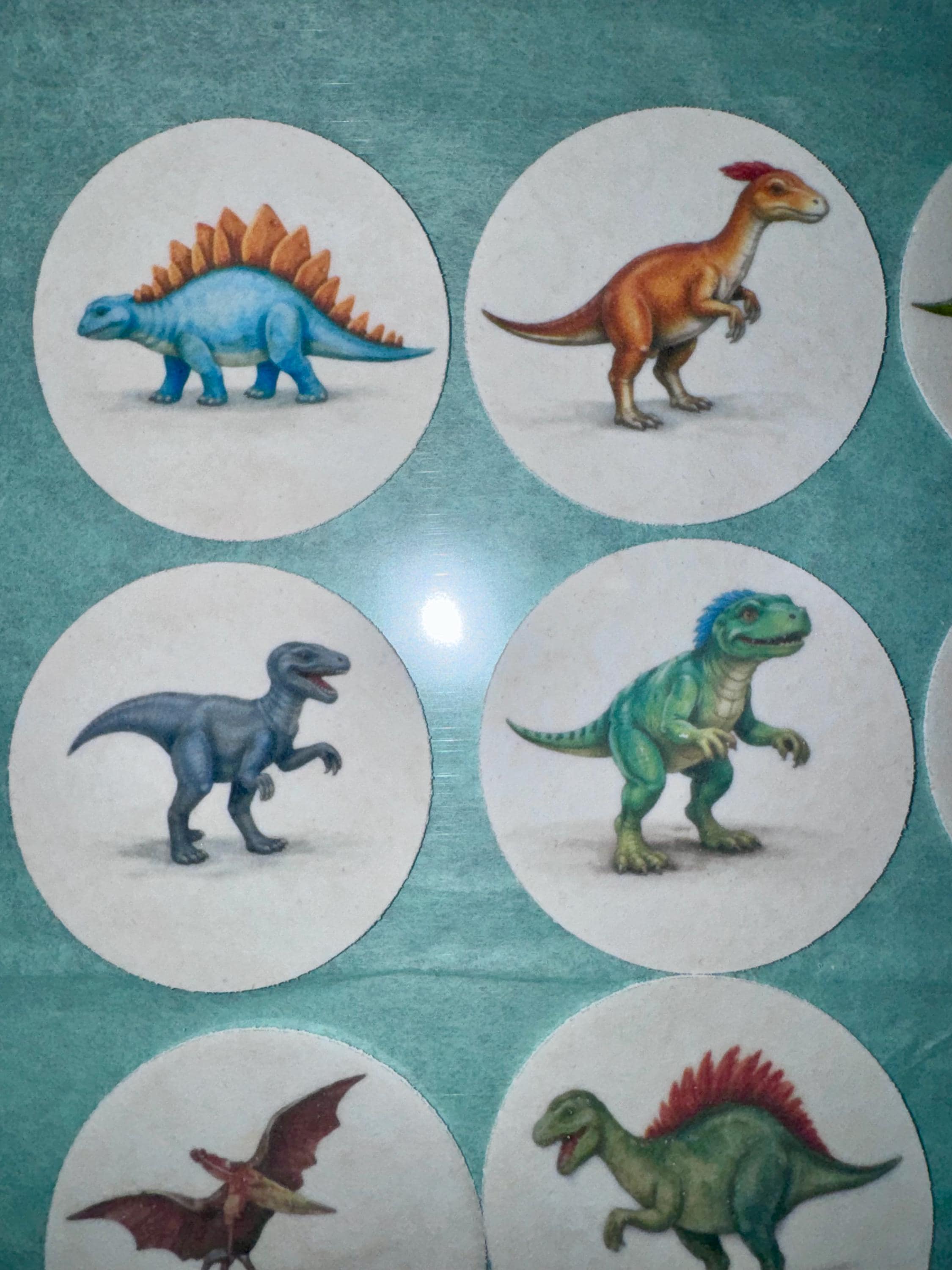 2 Inch DINOSAUR CUPCAKE TOPPERS Birthday Party Decor, Set of 12