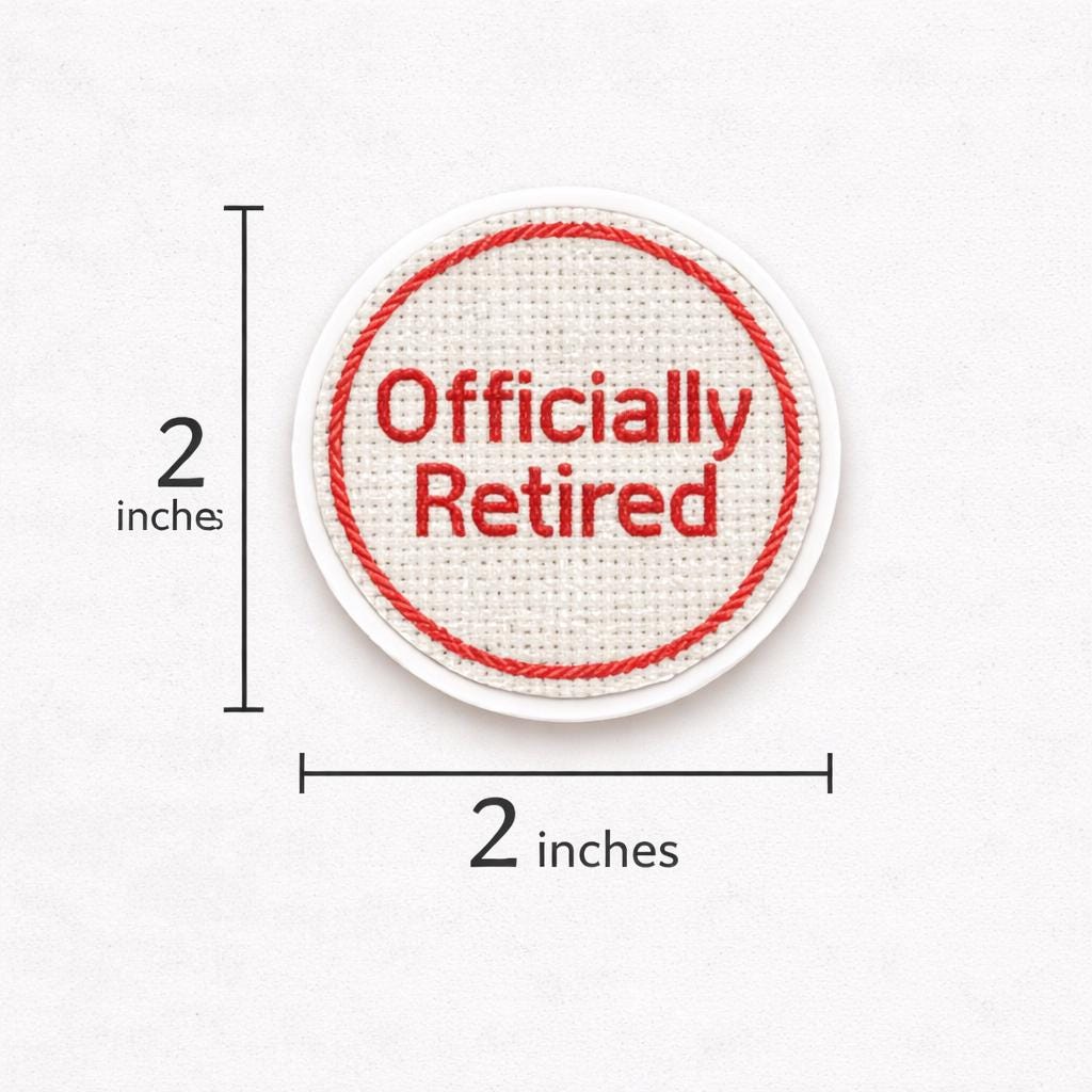 Set of 12 edible wafer paper cupcake toppers featuring funny retirement office-themed designs by SugarPrints by Alexis.