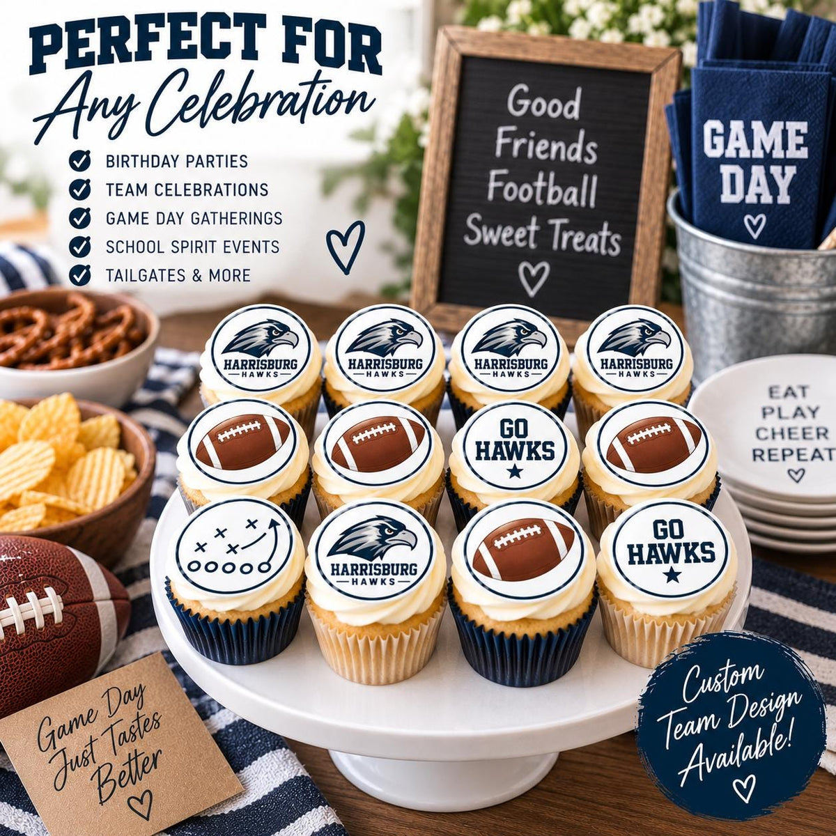 custom edible football toppers perfect for any celebration