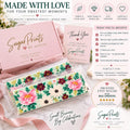 Edible floral cake wrap by SugarPrints, featuring colorful garden flower icing sheet for birthday cake decoration