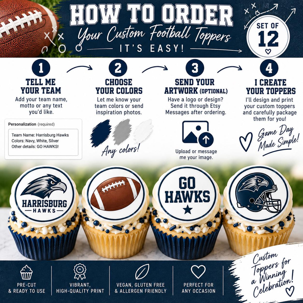 how to order custom edible cupcake toppers from SugarPrints by Alexis