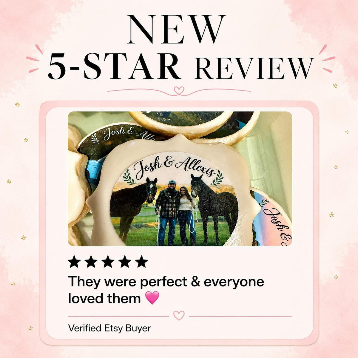 Personalized edible photo cupcake topper by SugarPrints featuring custom icing sheet with a printed photo design.
