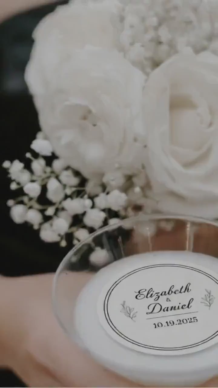 CUSTOM WEDDING Drink Toppers: EDIBLE Wafer Paper Circles, Cocktail Event Decor for Parties Anniversaries