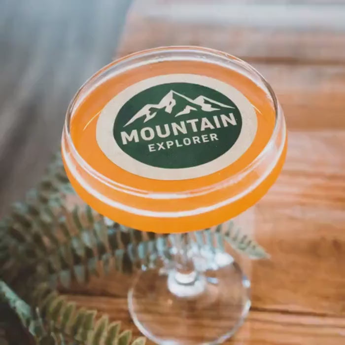 CUSTOM LOGO Drink Toppers: Edible Wafer Paper Circles, Corporate Event BRANDING