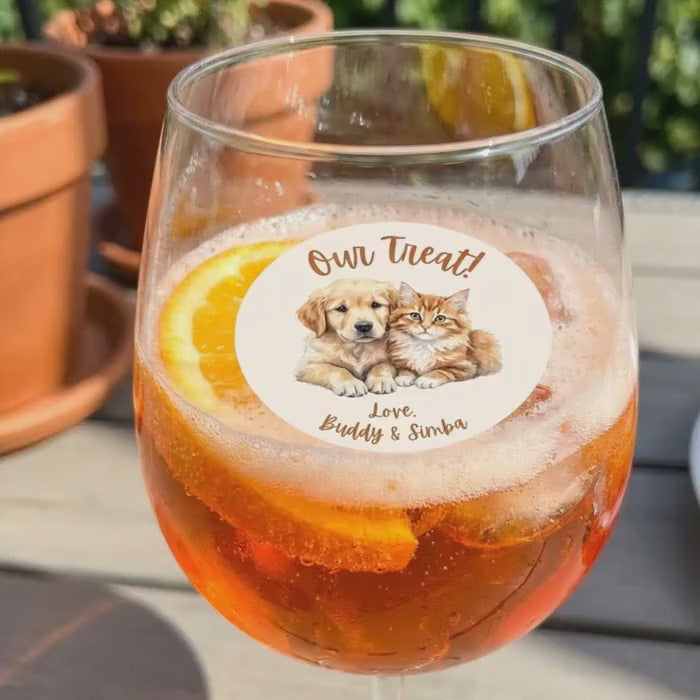 CUSTOM PET Photo Drink Toppers: EDIBLE Wafer Circles & Silhouettes for Weddings, Parties, Celebrations