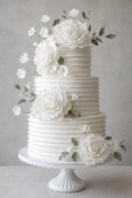 Pre-cut edible wafer paper strips by SugarPrints for decorating wedding and birthday cakes with ruffle accents.